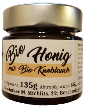 Bio-Knoblauch in Bio-Honig fermentiert, 135g